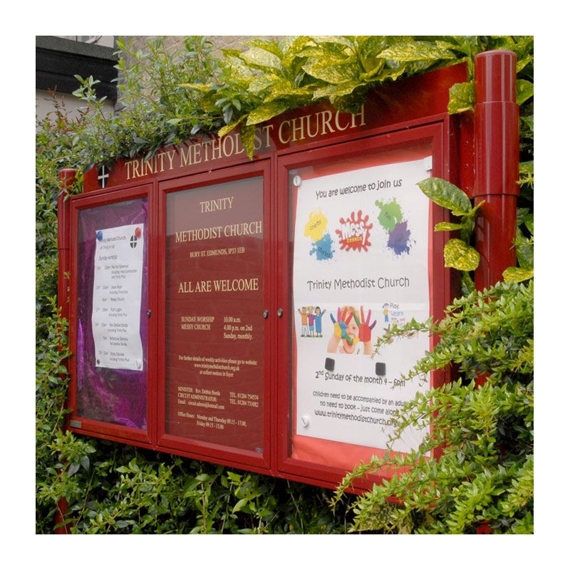 churches page aluminium noticeboard