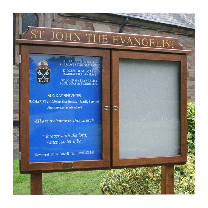 churches page oak noticeboard