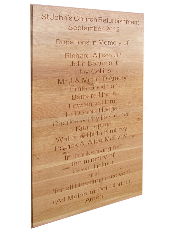 Carved Memorial Board 0n7191