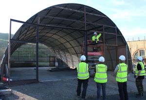 Restoration begins at Newhaven Fort Romney Hut.sm 002