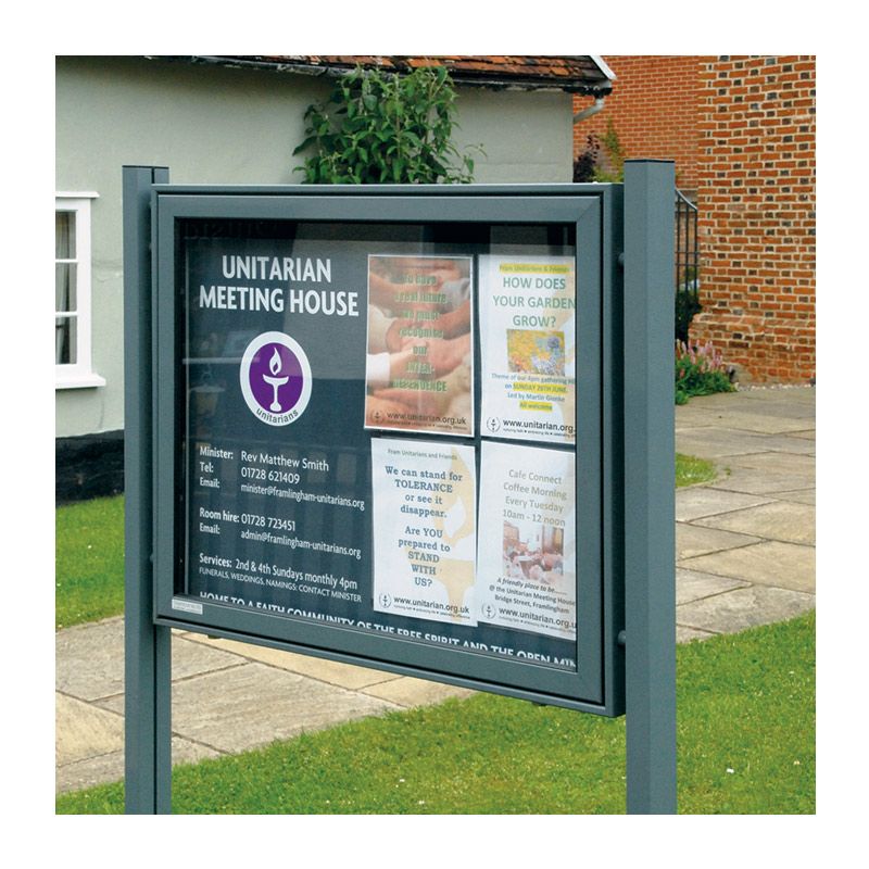 churches page aluminium noticeboard