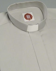 Light grey tunnel clerical shirt
