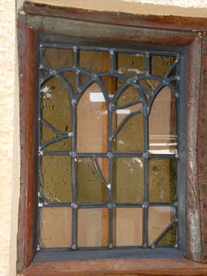 Releaded light with its wooden frame