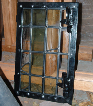 Releaded light fitted into a metal casement