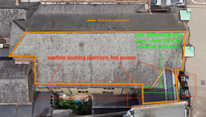 Roof Scaffold Southern Elevation